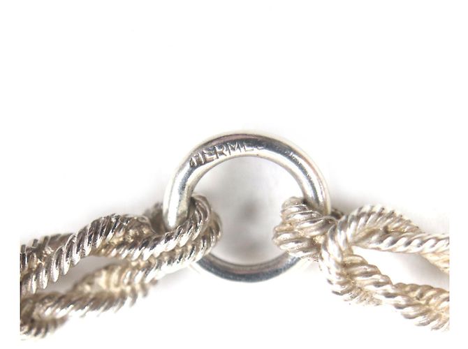 Hermès Audienne Lange Kettenhalskette Silber - Ansicht 6