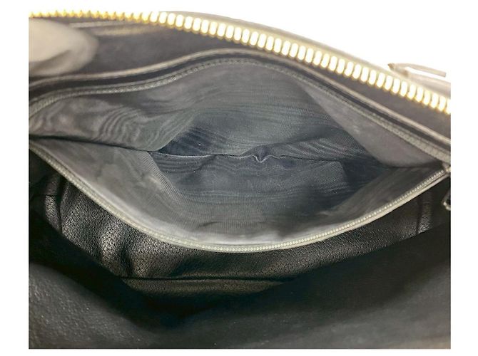 Céline Borsa Boston in pelle Celine Marrone Nero - vista 11
