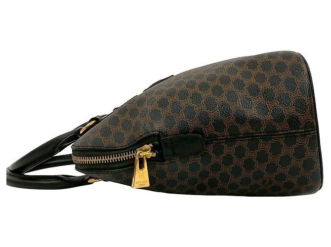 Céline Borsa Boston in pelle Celine Marrone Nero - vista 6