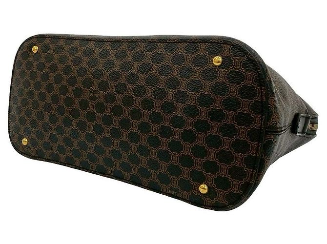 Céline Borsa Boston in pelle Celine Marrone Nero - vista 9