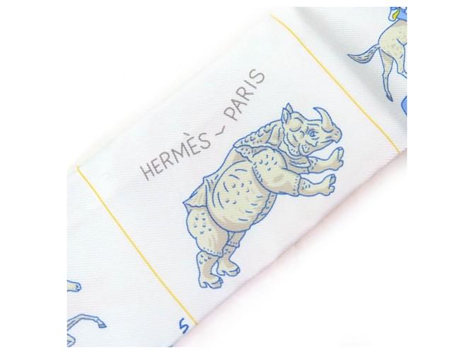Hermès Foulard in seta HERMES PARADE Grigio - vista 6