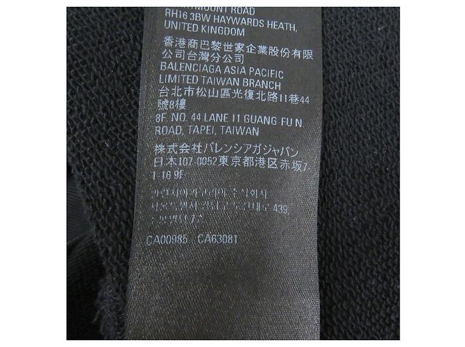 Everyday Sudadera de algodón con logo BB de strass Balenciaga Negro - vista 10