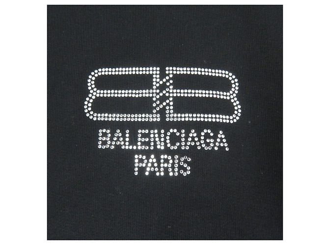 Everyday Sudadera de algodón con logo BB de strass Balenciaga Negro - vista 4