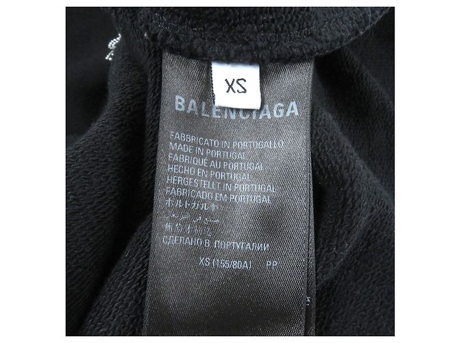 Everyday Sudadera de algodón con logo BB de strass Balenciaga Negro - vista 6