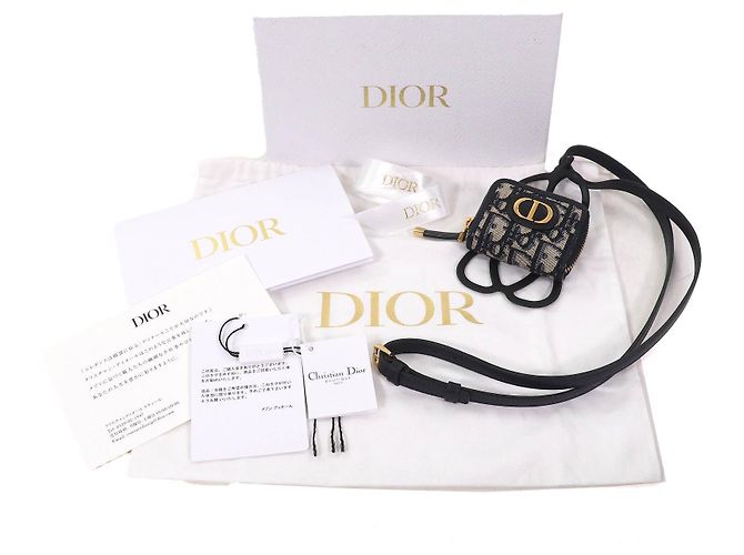 Supporto per telefono AirPods Trotter Oblique 30 MONTAIGNE Christian Dior Nero Beige Blu navy - vista 2