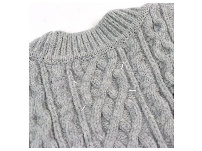 Maison Martin Margiela Maison Margiela 1 Bester Icon Stitch Poncho-Stil Pullover aus Wolle Grau - Ansicht 4