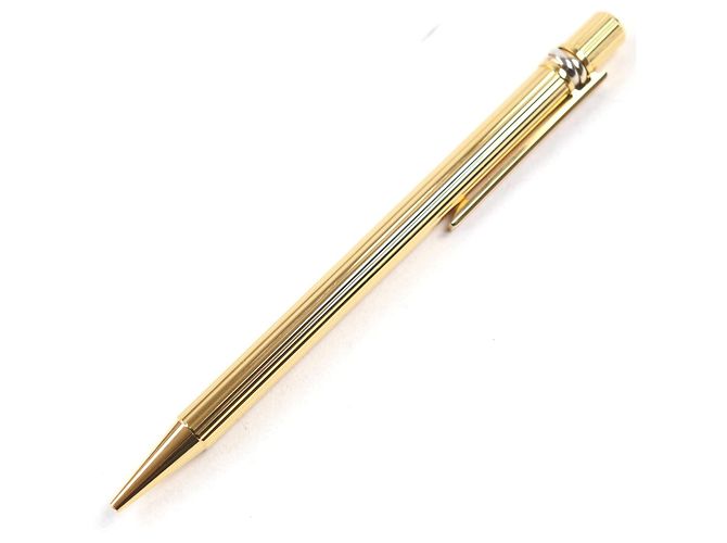 Bolígrafo Cartier Trinity con patrón de rayas Dorado - vista 3