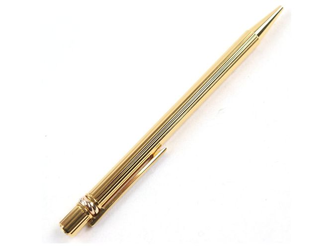 Bolígrafo Cartier Trinity con patrón de rayas Dorado - vista 4