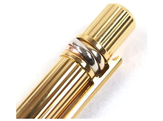 Bolígrafo Cartier Trinity con patrón de rayas Dorado - vista 6