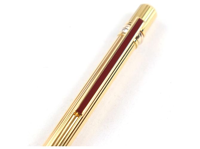 Bolígrafo Cartier Trinity con patrón de rayas Dorado - vista 7