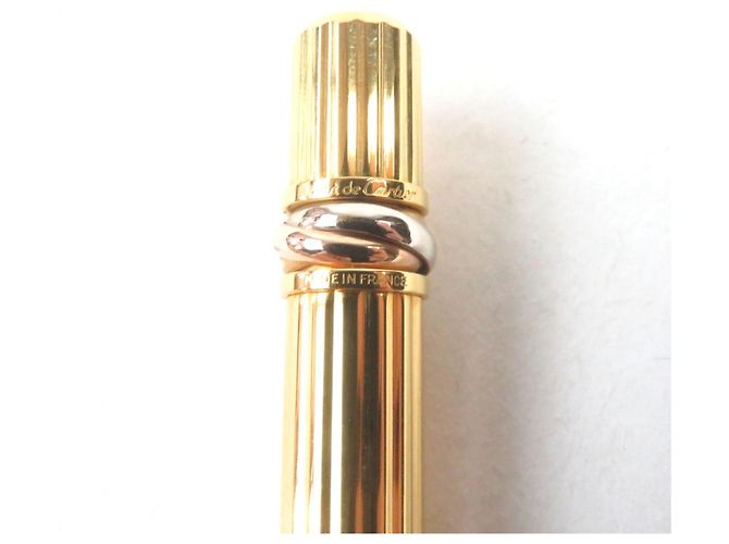 Bolígrafo Cartier Trinity con patrón de rayas Dorado - vista 8