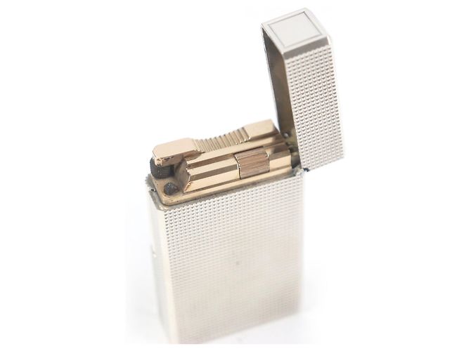 Autre Marque Briquet Long Dupont Ligne 1 Argenté - vue 4