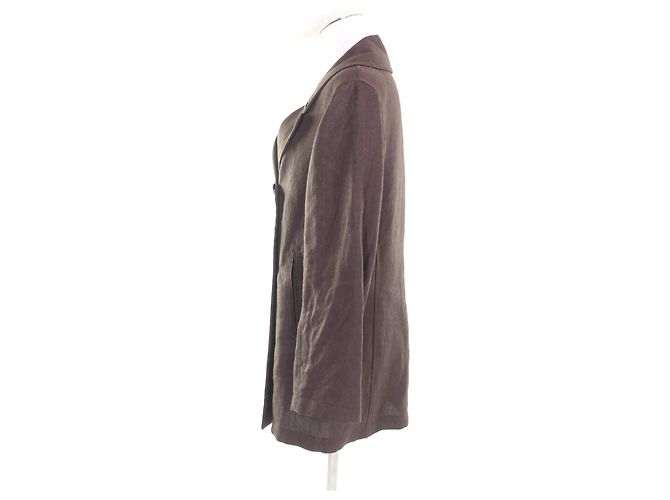 Hermès Chaqueta de lino Hermes Castaño - vista 2