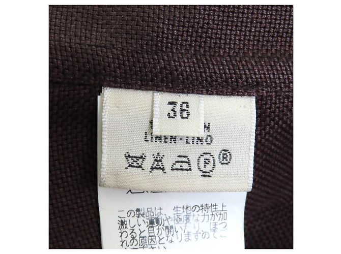 Hermès Chaqueta de lino Hermes Castaño - vista 9