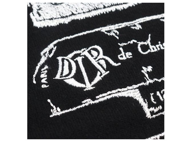 Dior Archives Labels Wool Knit Black - view 5
