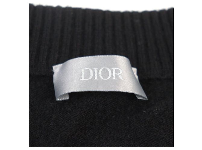 Dior Archives Labels Wool Knit Black - view 6