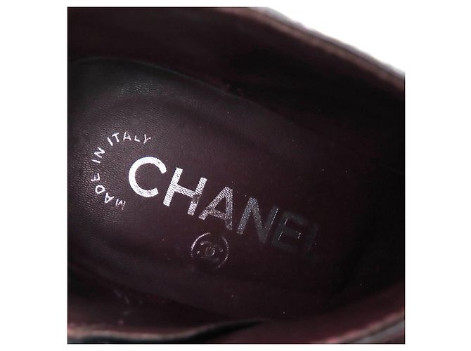 Timeless Chanel Leder Stiefeletten Schwarz - Ansicht 12