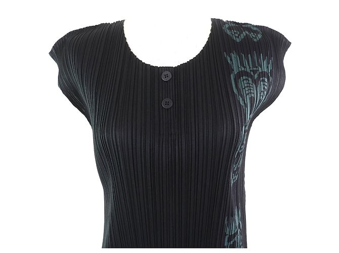 Issey Miyake Totem Pole Kleid PLEATS PLEASE Schwarz - Ansicht 4