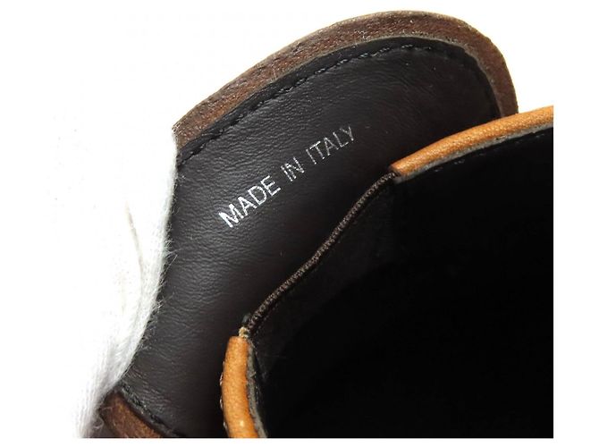 Mocasines de cuero con logo triangular Prada Castaño - vista 12