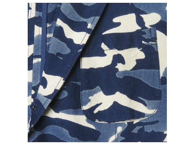 Autre Marque Chaqueta de algodón camuflaje índigo SOPHNET. Azul - vista 4