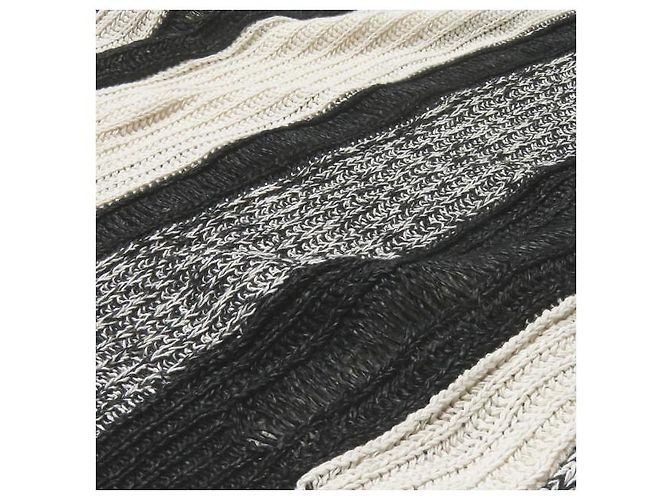 Autre Marque Poncho SAYAKADAVIS de mezcla de papel con flecos Blanco - vista 5