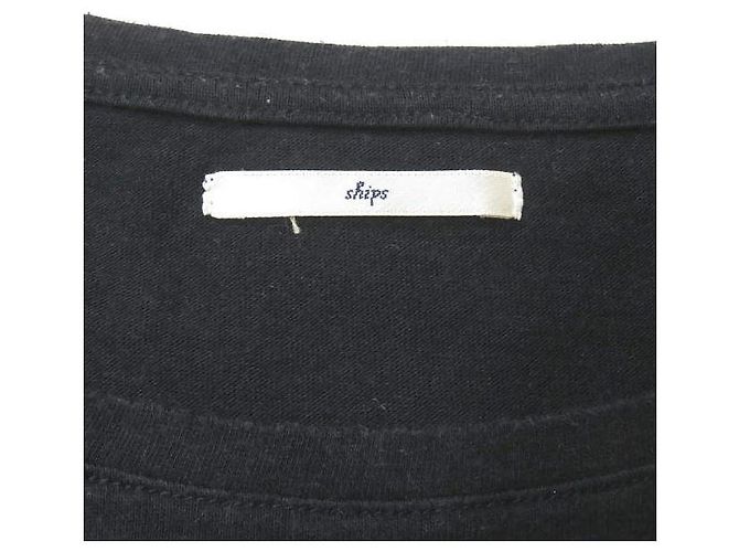Autre Marque Camiseta de cuello redondo de algodón y poliéster SHIPS Negro - vista 3