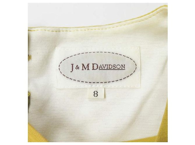 Autre Marque Vestido sin mangas J&M Davidson de algodón lyocell Amarillo - vista 3