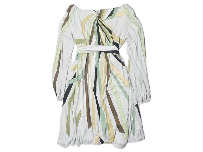 Autre Marque Vestido de rayón Cesare Fabbri Gris - vista 2