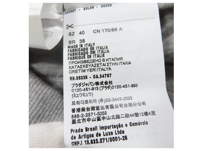 Miu Miu Pantalones de algodón polar con logo MIUMIU Gris - vista 10