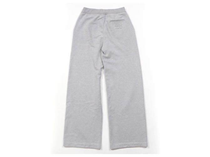 Miu Miu Pantalones de algodón polar con logo MIUMIU Gris - vista 2