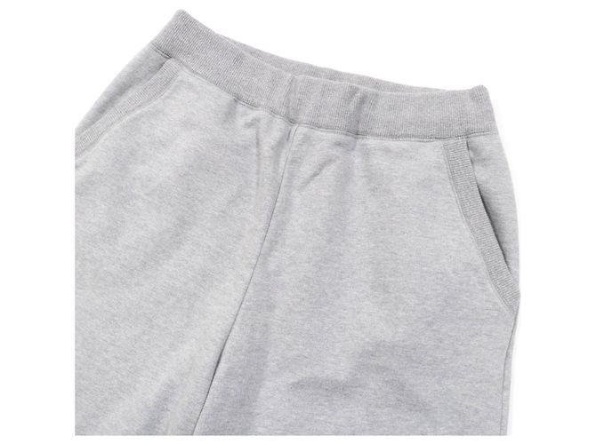 Miu Miu Pantalones de algodón polar con logo MIUMIU Gris - vista 3