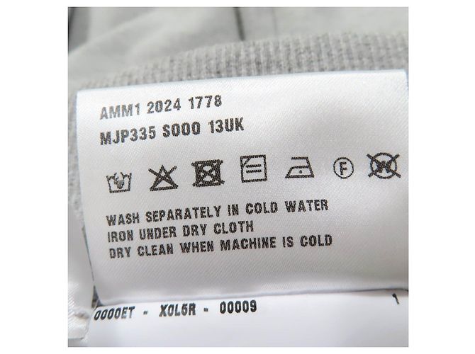 Miu Miu Pantalones de algodón polar con logo MIUMIU Gris - vista 9
