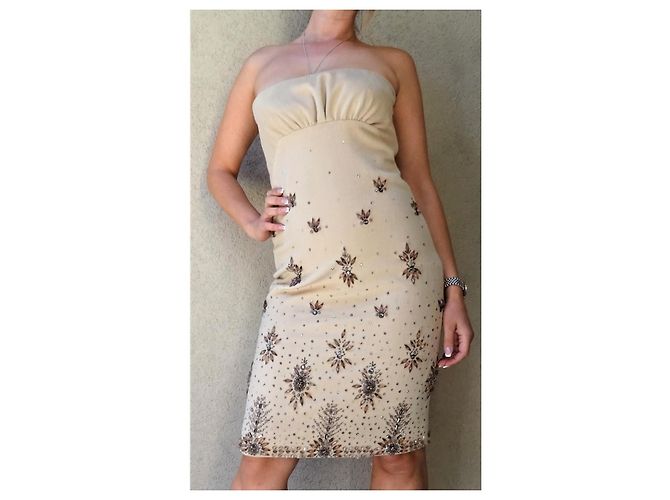 Valentino schickes Kleid Original! Neu Größe 42 IT Beige - Ansicht 10