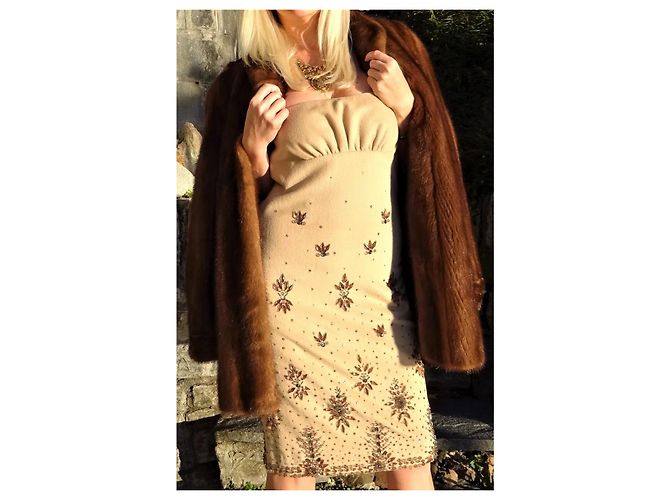 Valentino schickes Kleid Original! Neu Größe 42 IT Beige - Ansicht 16