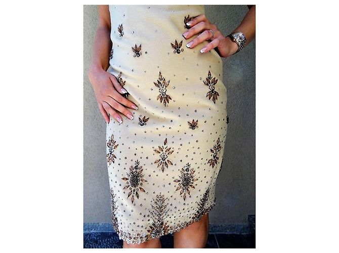 Valentino schickes Kleid Original! Neu Größe 42 IT Beige - Ansicht 17
