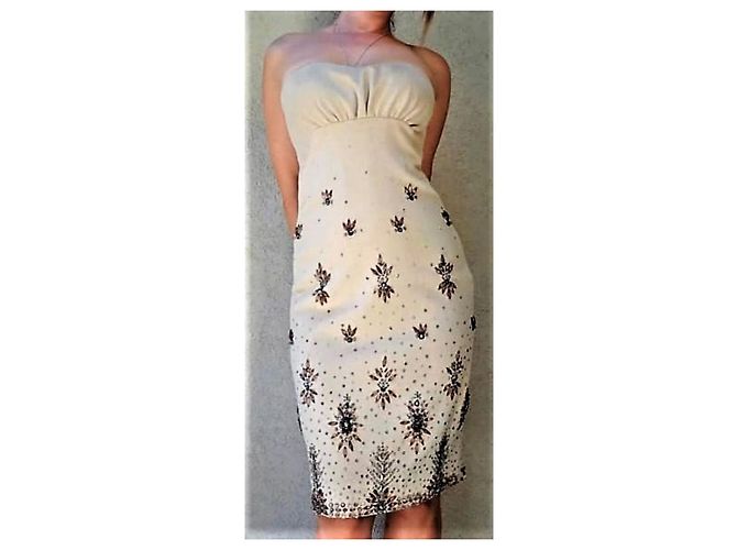 Valentino schickes Kleid Original! Neu Größe 42 IT Beige - Ansicht 2