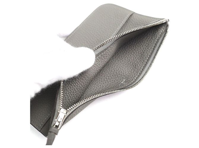 Cartera Duo Togo Dogon GM de Hermès Gris - vista 10