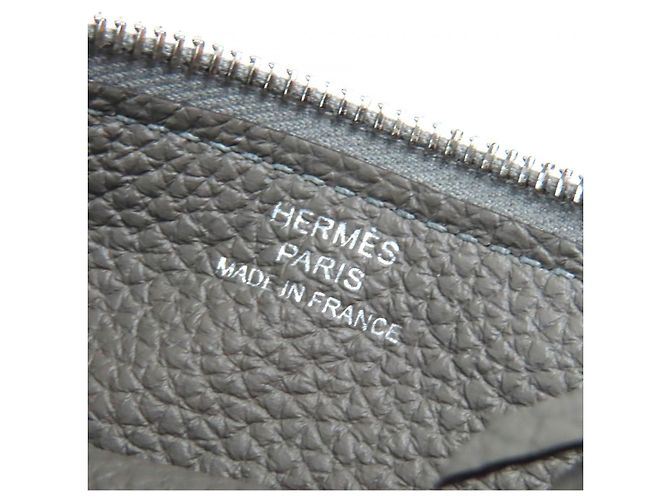 Cartera Duo Togo Dogon GM de Hermès Gris - vista 12
