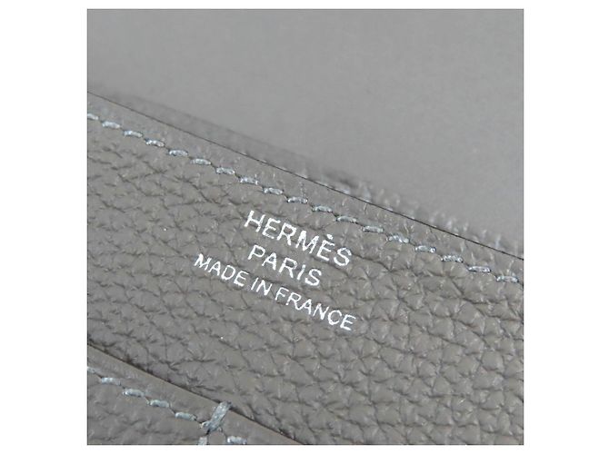 Cartera Duo Togo Dogon GM de Hermès Gris - vista 13