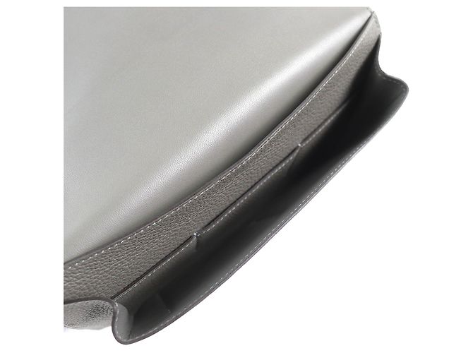 Cartera Duo Togo Dogon GM de Hermès Gris - vista 7