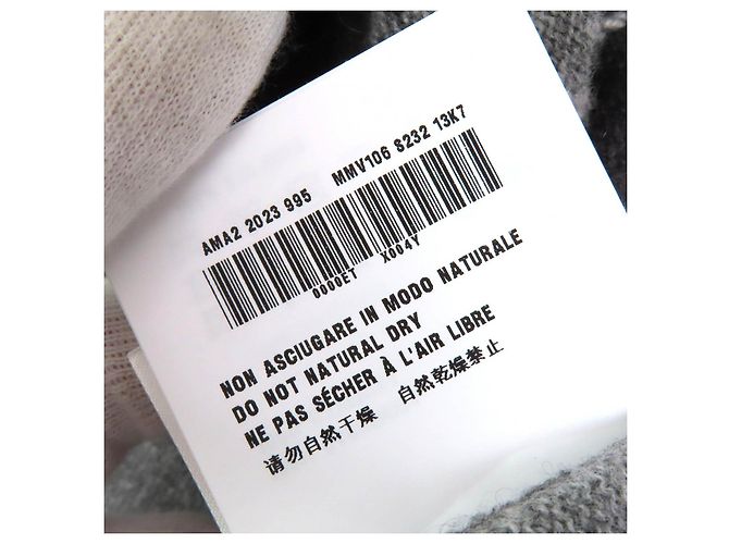 Miu Miu Bestes Logo Argyle-Muster Kaschmir-Strickwaren Grau - Ansicht 11