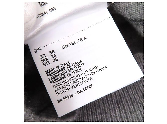 Miu Miu Bestes Logo Argyle-Muster Kaschmir-Strickwaren Grau - Ansicht 8