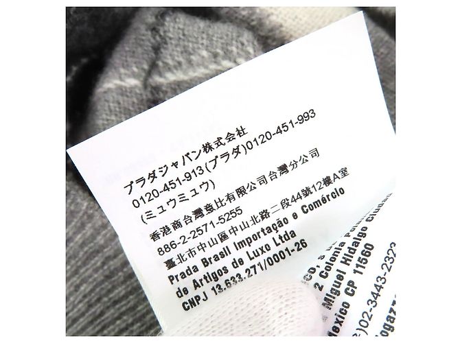Miu Miu Bestes Logo Argyle-Muster Kaschmir-Strickwaren Grau - Ansicht 9