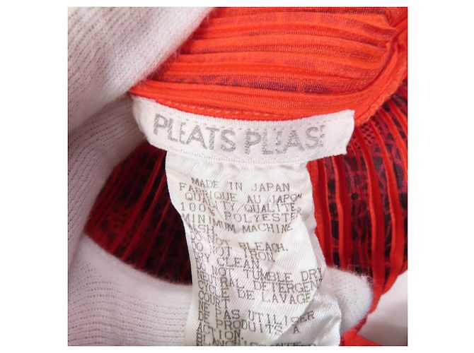 Issey Miyake Langarmhemd mit Allover-Blumenmuster PLEATS PLEASE Orange - Ansicht 5