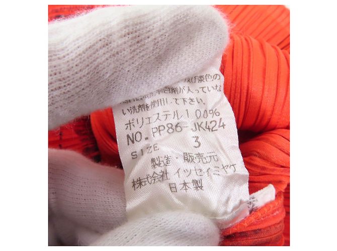 Issey Miyake Langarmhemd mit Allover-Blumenmuster PLEATS PLEASE Orange - Ansicht 6