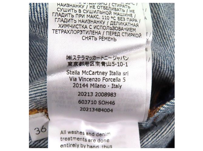 Stella Mc Cartney Vestido de denim LIANA de Stella McCartney Vestido de algodón Azul - vue 10