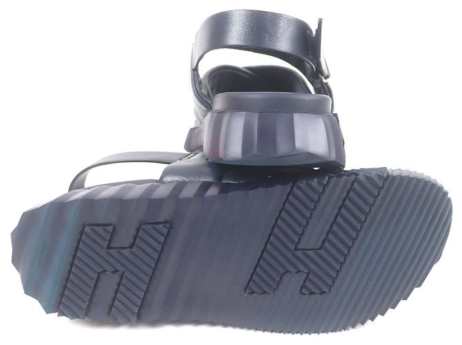 Sandali in pelle elettrici Hermès Blu Blu navy - vista 5