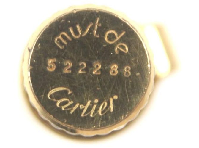 Bolígrafo Must de Cartier con patrón de rayas Dorado - vista 4