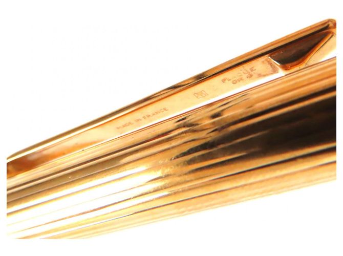 Bolígrafo Must de Cartier con patrón de rayas Dorado - vista 6