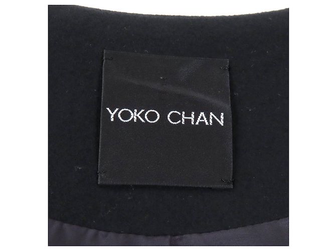 Autre Marque Abrigo de lana con diseño de volantes YOKO CHAN Negro - vista 7